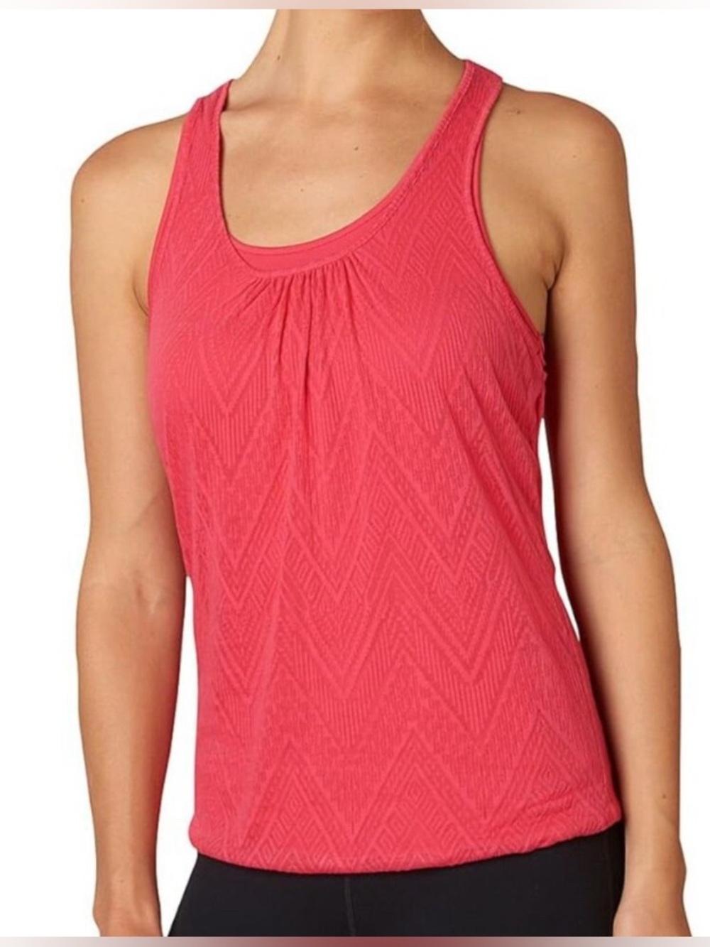 PrAna Copa Mika Double Layer Athletic Yoga Racerback Tank Cosmo Pink Size Small